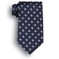 Navy Blue Ellison Bay Collection Polyester Tie