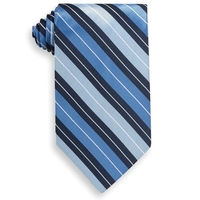Light Blue and Blue Mansfield Collection Striped Tie