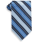 Light Blue and Blue Mansfield Collection Striped Tie