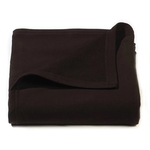 Black Jersey Fleece Throw Blanket