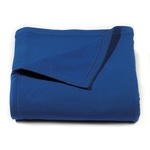 Royal Blue Jersey Fleece Throw Blanket