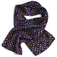 Navy blue nautical flag pattern silk 8" x 45" novelty scarf.... from ASI...