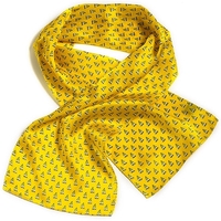 Yellow sailboat pattern silk 8" x 45" novelty scarf.... from ASI 98085 Wolfmark