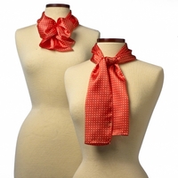 Orange with white dot pattern Newport Collection 8" x 45" polyester... from...