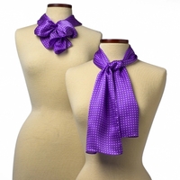 Purple with white dot pattern Newport Collection 8" x 45" polyester... from...