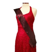 Maroon 70" bridal satin pageant sash.... from ASI 98085 Wolfmark