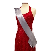 Light grey 70" bridal satin pageant sash.... from ASI 98085 Wolfmark