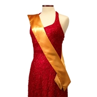 Gold 70" bridal satin pageant sash.... from ASI 98085 Wolfmark