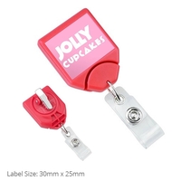 Custom square Badge Reels with Full Color Label.... from ASI 62088...