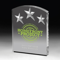 5" x 6 1/2" x 3/4" freestanding acrylic award with customization.... from ASI...