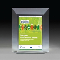 5" x 6" x 1 1/4" freestanding acrylic award.... from ASI 62660 Innovation Line