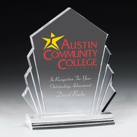 4 1/2" x 8 3/4" acrylic award with a 3/4" thickness.... from ASI 62660...