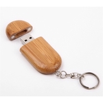 Wooden Racetrack USB Flash Drive with Keyring