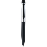 Mini black ballpoint pen with a removable hat that covers a... from ASI 66887...