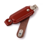 Leather Round Edged USB Flash Drive