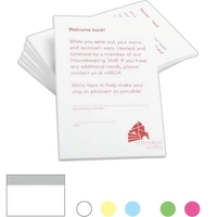 3 1/2" x 2" custom notes in 50-sheet pads, low quantity.... from ASI 81500...