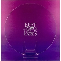 Round hostess tray made of glass measuring 12" or 8" with... from ASI 62985...