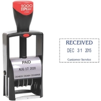 Custom self-inking heavy duty metal dater with Microban.... from ASI 81500...