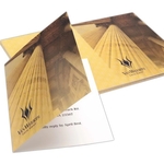 Folded Full Color Announcement - 7 Baronial White 14 pt. C2S