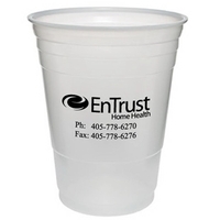 16 oz. Budget Priced PET Styrene Soft-Sided Plastic Cup. Shatterproof... from...
