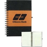 City Slicker - Oxford covered notebook with leather-like patch.... from ASI...