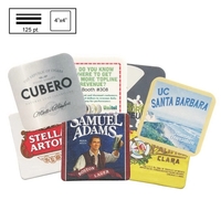 4" Square Heavy Weight (125 pt) Pulpboard Coaster