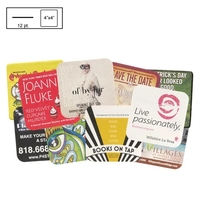 4" Square Light Weight (12 pt) Pulpboard Coaster