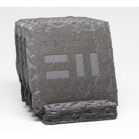 Slate coaster set. Made from recycled materials.... from ASI 89860...