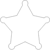 Star shaped printed label.... from ASI 66040 Label Works / Label Works®