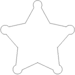 FasTurn® Special Shape Labels - Sheriff Star/Star 1C