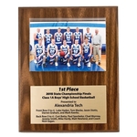 Walnut finish photo plaque