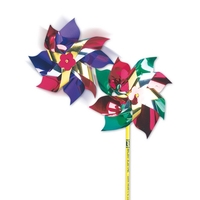 4" Metallic Pinwheels. Colorful w/ 11" stick. Pinwheels are sold assorted......