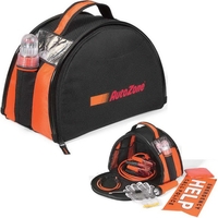 Roadside safety kit with jumper cables, 2 bungee cords and more.... from ASI...
