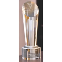 10.75" x 3.5" optical crystal award with a slanted face at... from ASI 71920...