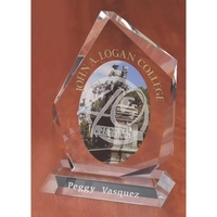 9" x 6" optical crystal award with customization.... from ASI 71920 Moderne...