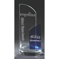 8.75" x 4" optical crystal award with a two-tone design and... from ASI 71920...