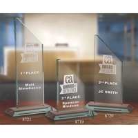 Tower award made with a jade glass base and top, featuring... from ASI 71920...