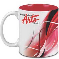 11 Oz. White/Red Two Tone Ceramic Mug... from ASI 52475 Xpres LLC