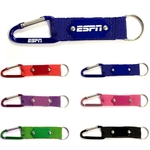 Carabiner with Strap and Metal Plate