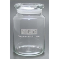 26 oz. glass apothecary jar with flat lid.... from ASI 71920 Moderne Glass...