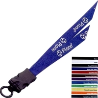 1/2" x 16" cotton lanyard with plastic snap buckle release and... from ASI...