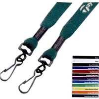 1/2" x 16" cotton lanyard with double swivel snap hook.... from ASI 88060...