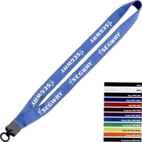 3/4" cotton lanyard with a plastic clamshell and bulldog clip.... from ASI...