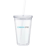 16 oz Spirit Double Wall Acrylic Tumbler w/Straw