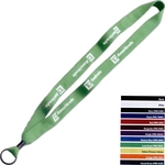 3/4" Cotton Lanyard w/ Metal Crimp & Split Ring