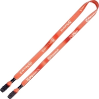 1/2" x 16" dye sublimated polyester lanyard with a double bulldog... from ASI...