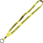 1/2" Dye-Sublimated Lanyard w/ Metal Crimp & Split Ring