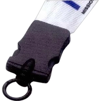 1" x 16" polyester waffle weave dye sublimated lanyard with plastic... from...