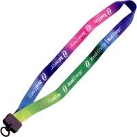 3/4" x 16" tie dye polyester lanyard with plastic clamshell hardware... from...