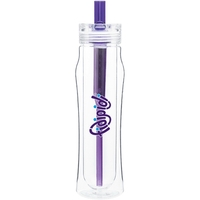 Double wall 16 oz. water bottle with threaded lid and activated... from ASI...